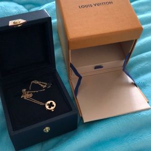 Louis Vuitton Empreinte Rose Gold Necklace Pendant